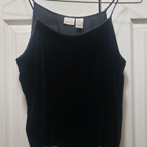 Velvet Spaghetti Strap Tank Top